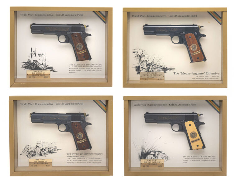Colt WWI 4 Gun Commemorative Set of 1911 Pistols .45 ACP
