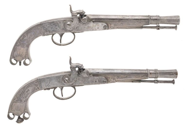 Highly Unusual Identified Pair of American Made Scottish Style Pistols