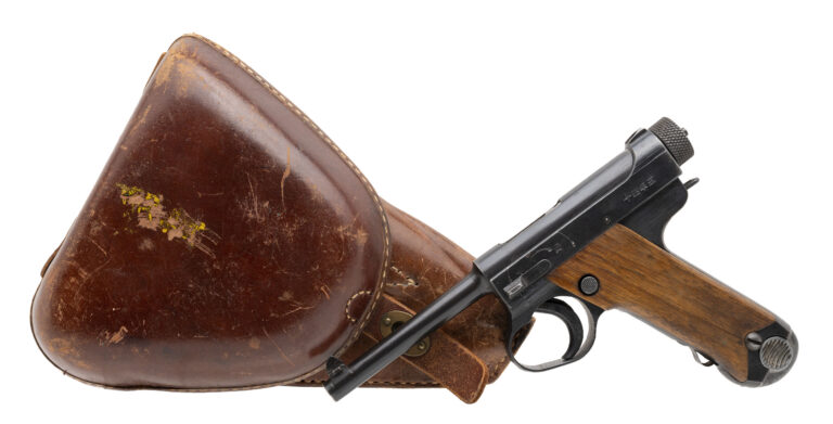 Late-War WWII Japanese Showa 20.5 Nagoya Arsenal Toriimatsu Type 94 Slab-Grip Semi-Automatic Pistol 8mm Nambu